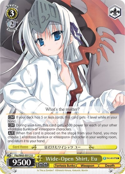 Wide-Open Shirt Eu (65012) [Fab/W65] - Weiss Schwarz Single