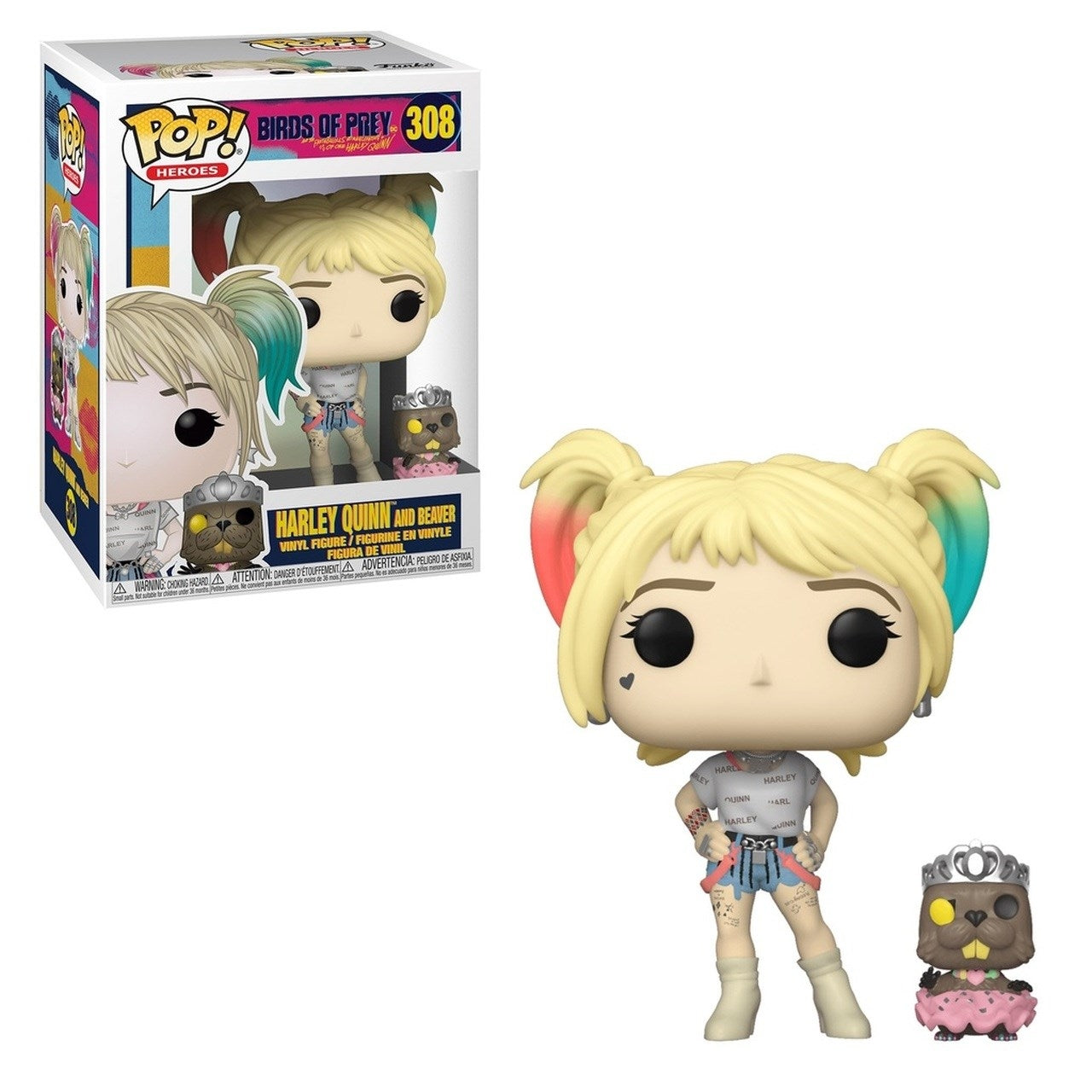 Birds of Prey: Harley Quinn and Beaver (308) [POP!] - Funko Sealed