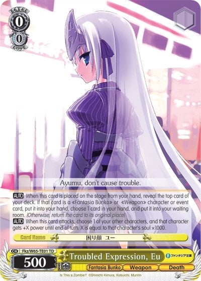 Troubled Expression Eu (6501) [Fab/W65] - Weiss Schwarz Single