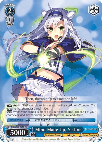 Mind Made Up Sistine (6518) [Fab/W65] - Weiss Schwarz Single