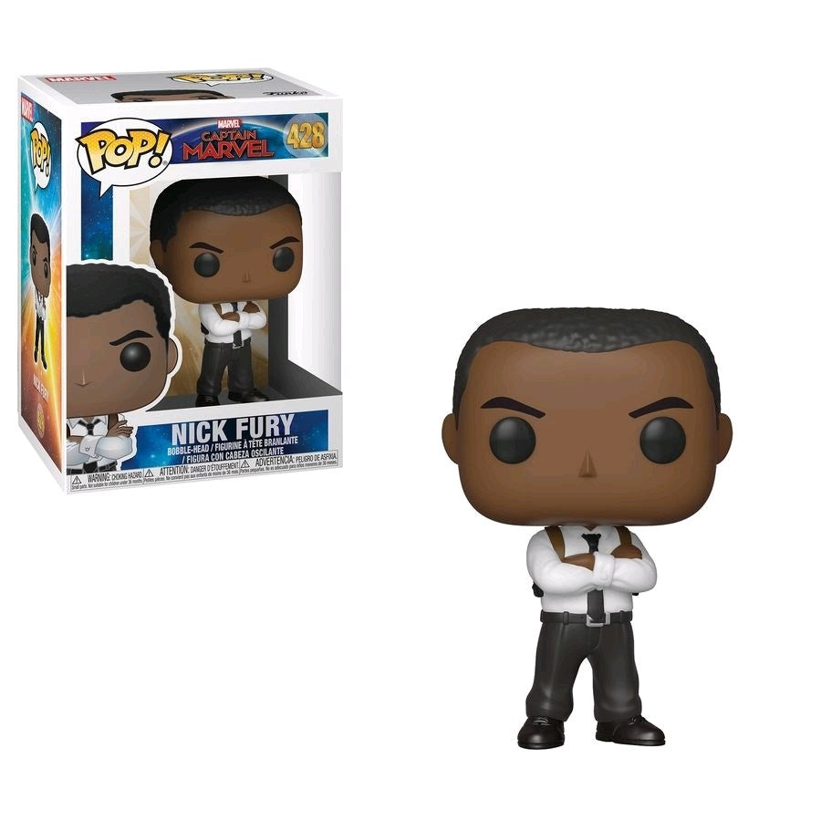 Captain Marvel: Nick Fury (Bobble-Head) (428) [POP!] - Funko Sealed