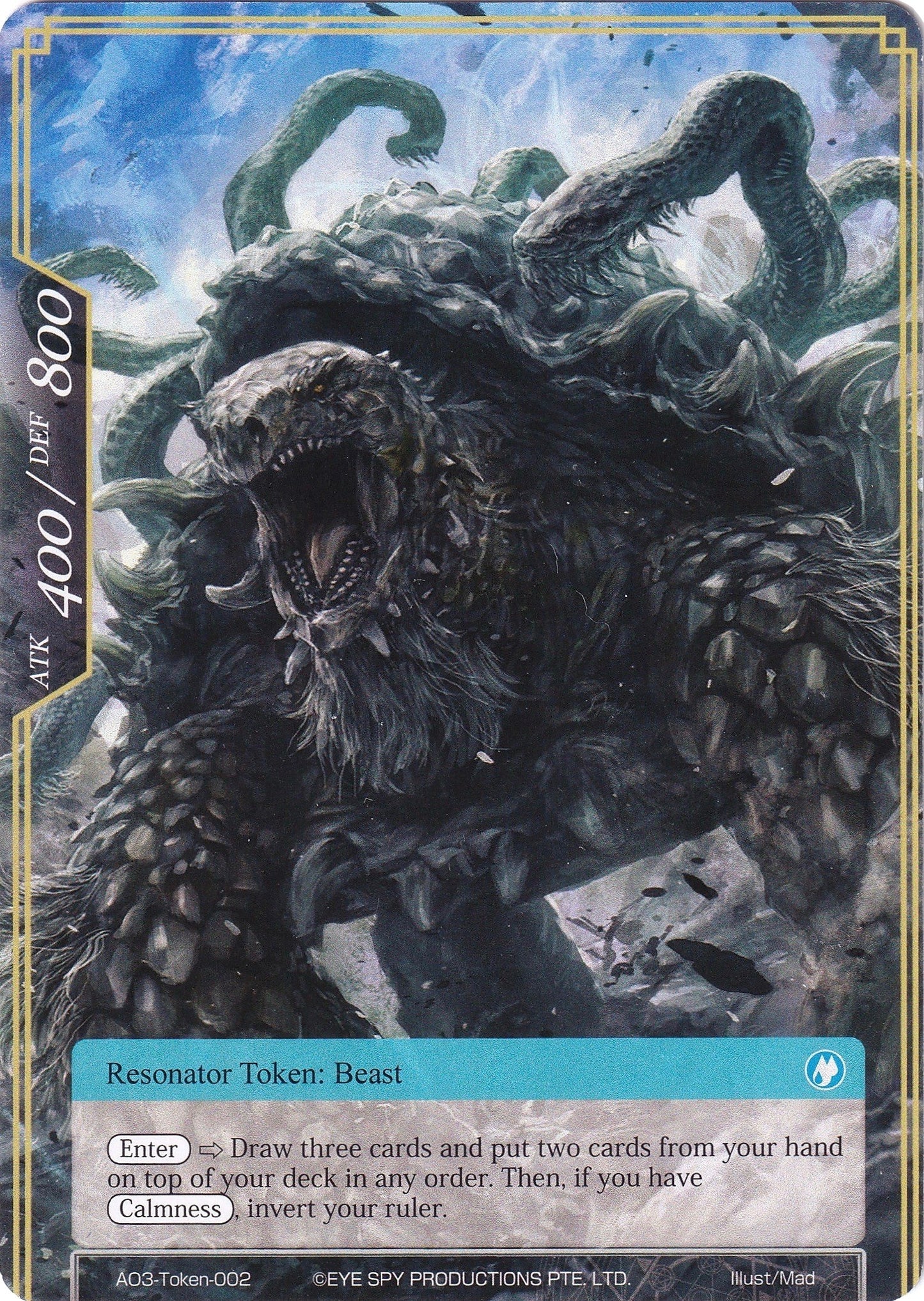 Water Beast Token (0) [AO3] - Force of Will Single