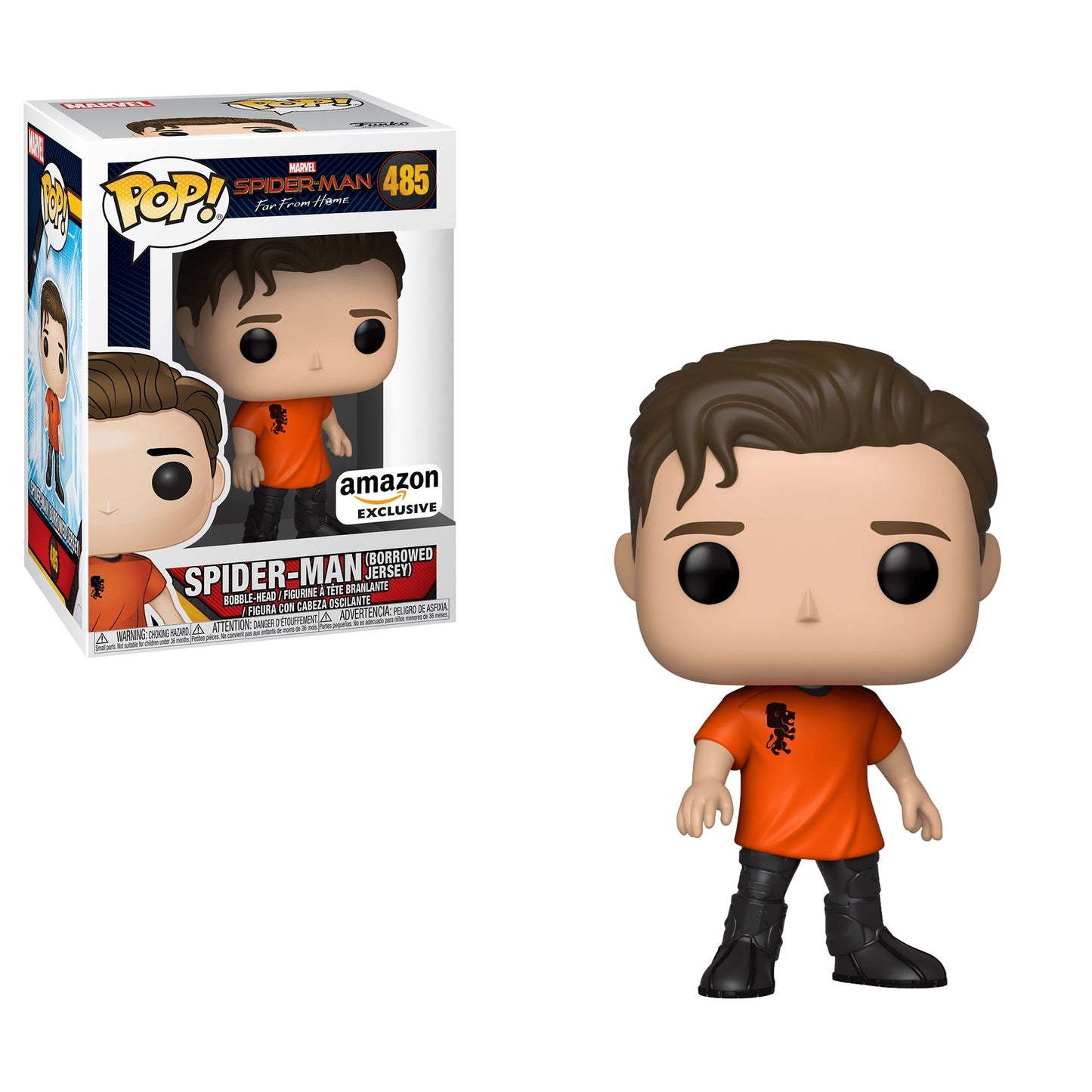 Spider-Man Far From Home: Spider-Man (Borrowed Jersey) (Amazon Exclusive) (485) [POP!] - Funko Sealed
