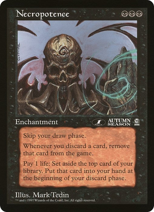 Necropotence (1st Place) (Arena League) [OVER] - MTG Single