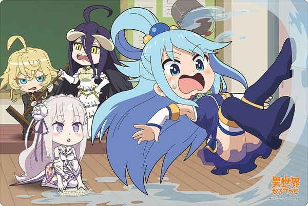 Bushiroad Rubber Mat Collection Vol.609: Isekai Quartet - Aqua Emilia Tanya & Albedo (609) - Playmats Sealed