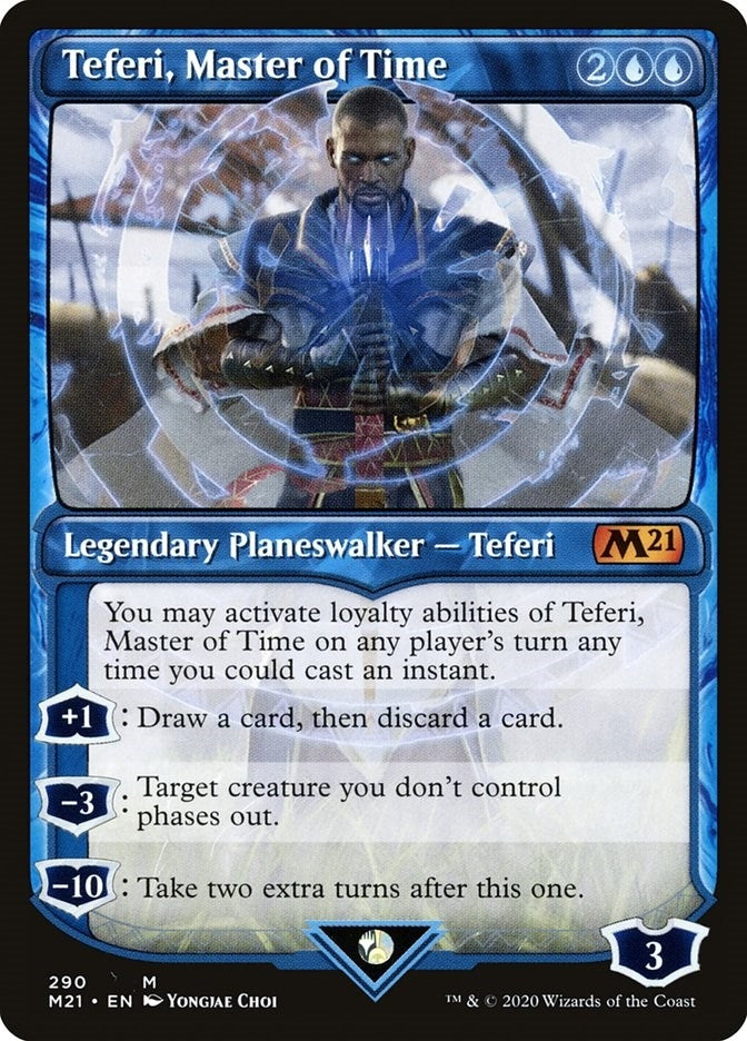 Teferi Master of Time (Showcase) (290) (290) [M21] - MTG Single