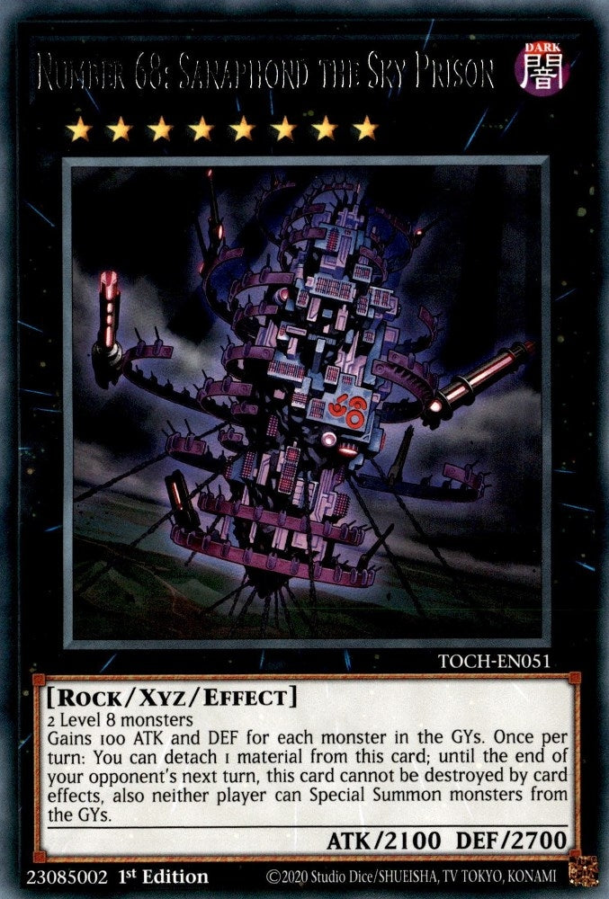 Number 68: Sanaphond the Sky Prison (51) (TOCH) - YuGiOh Single