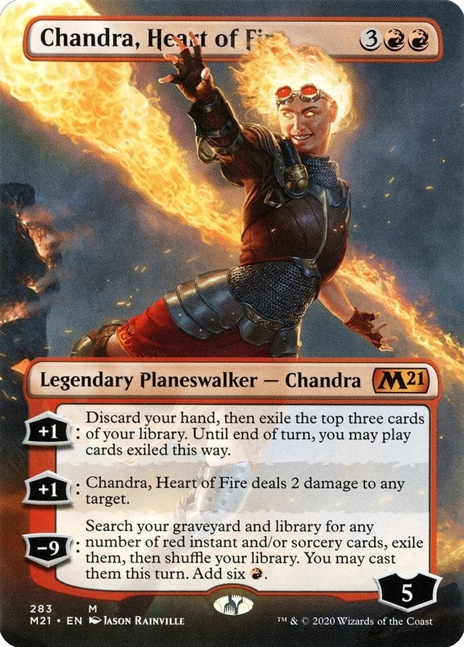Chandra Heart of Fire (Borderless) (283) [M21] - MTG Single