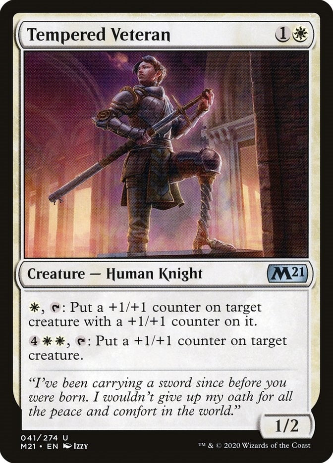 Tempered Veteran (41) [M21] - MTG Single