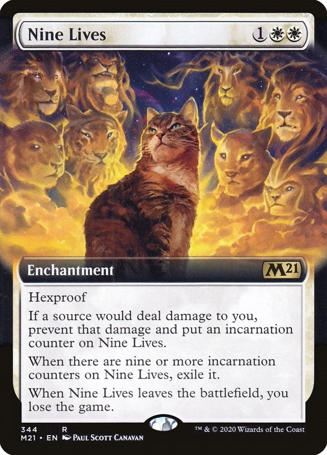 Nine Lives (Extended Art) (344) [M21] - MTG Single