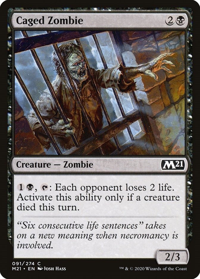 Caged Zombie (91) [M21] - MTG Single