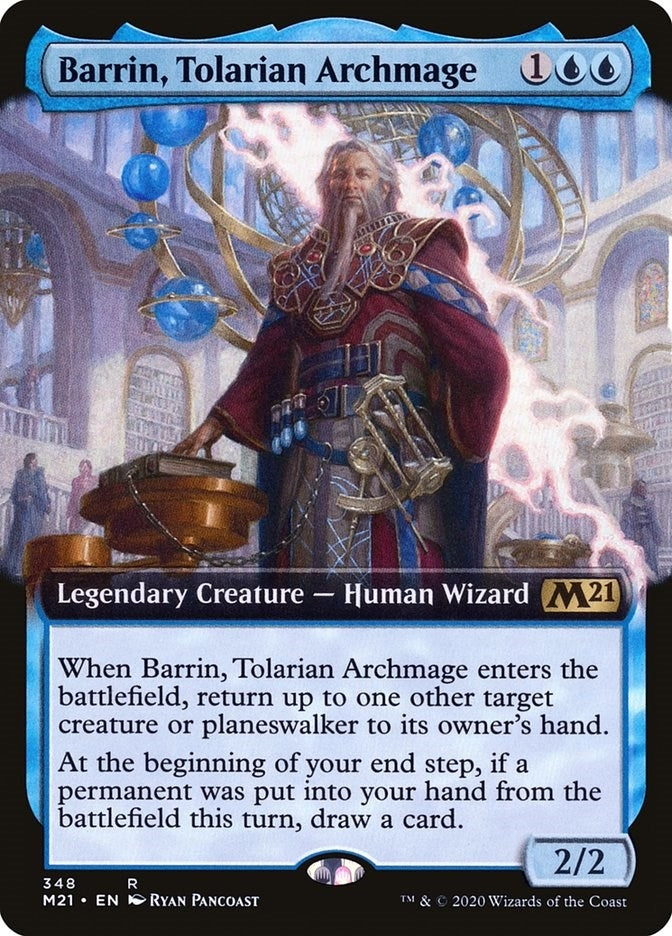 Barrin Tolarian Archmage (Extended Art) (348) [M21] - MTG Single