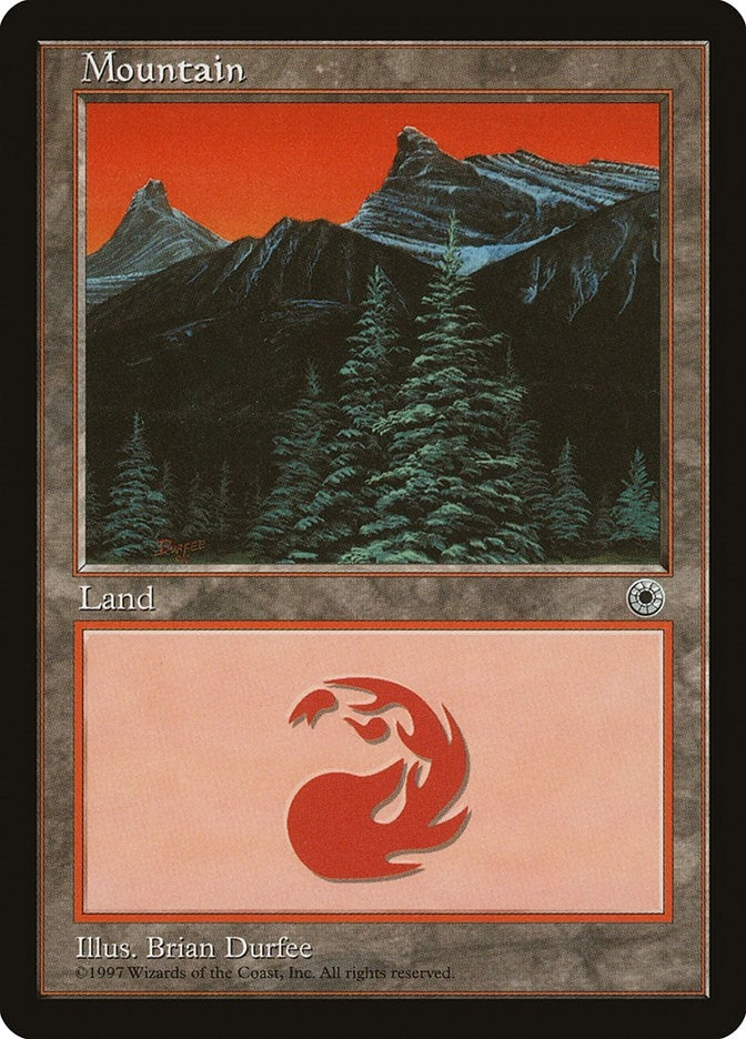 Mountain (Trees Center) (213) [POR] - MTG Single
