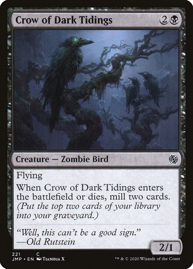 Crow of Dark Tidings (221) [JMP] - MTG Single
