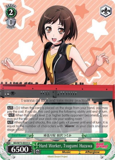 Hard Worker Tsugumi Hazawa (73033) [BD/W73] - Weiss Schwarz Single