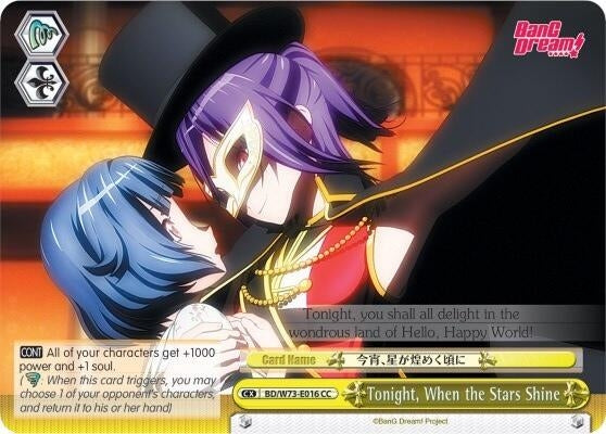 Tonight When the Stars Shine (73016) [BD/W73] - Weiss Schwarz Single