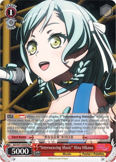 ’Interweaving Music’ Hina Hikawa (73050) [BD/W73] - Weiss Schwarz Single