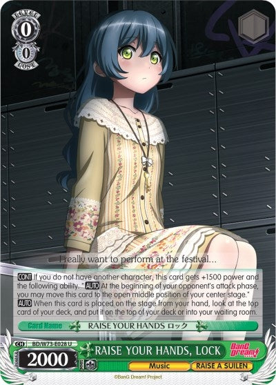 RAISE YOUR HANDS LOCK (73028) [BD/W73] - Weiss Schwarz Single