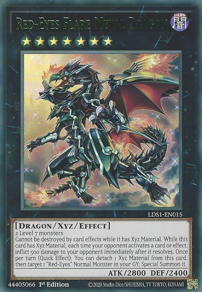 Red-Eyes Flare Metal Dragon (Green) (1015) (LDS1) - YuGiOh Single