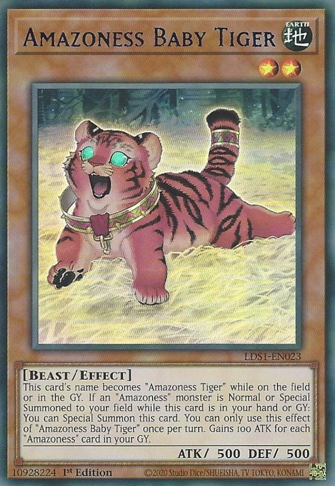 Amazoness Baby Tiger (Blue) (1023) (LDS1) - YuGiOh Single