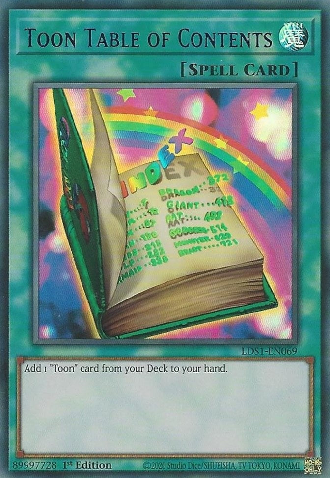 Toon Table of Contents (Blue) (1069) (LDS1) - YuGiOh Single