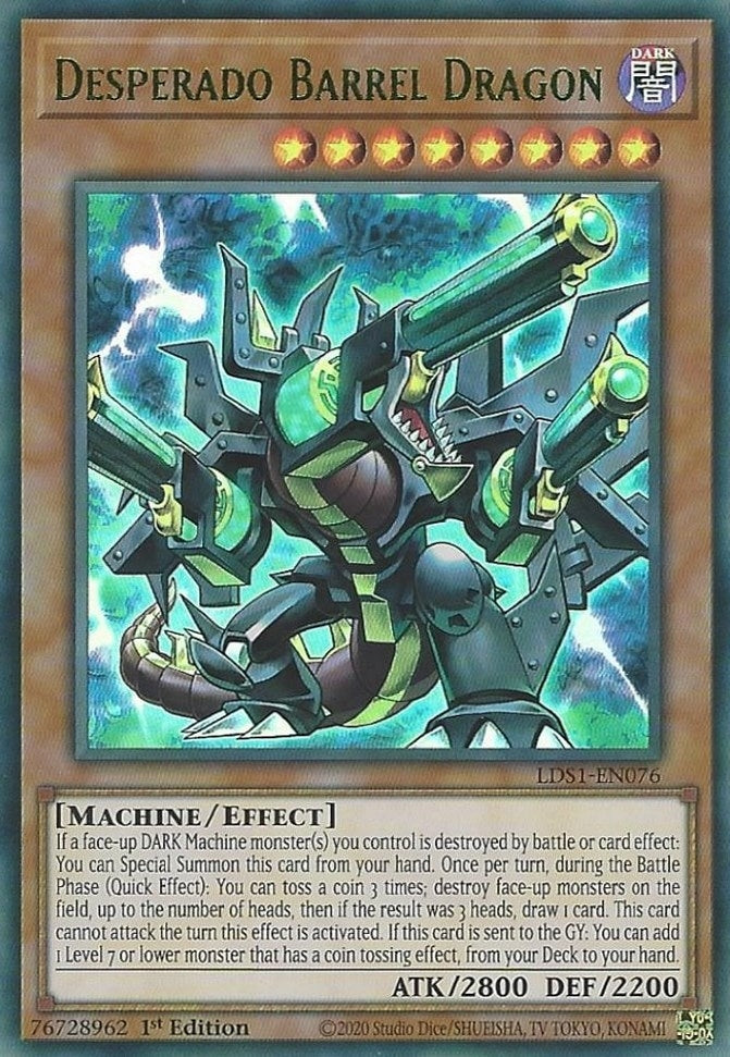 Desperado Barrel Dragon (Green) (1076) (LDS1) - YuGiOh Single