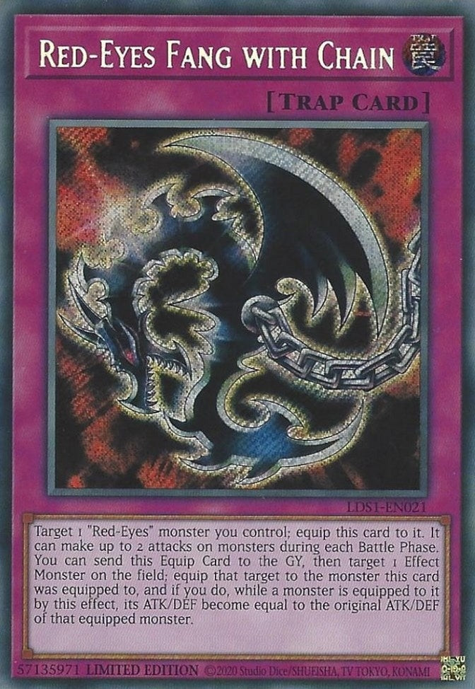 Red-Eyes Fang with Chain (1021) (LDS1) - YuGiOh Single