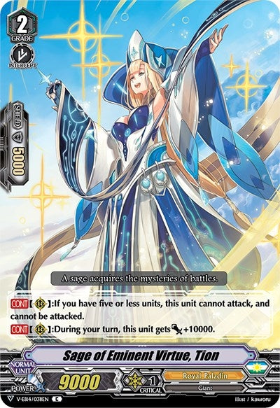 Sage of Eminent Virtue Tion (14038) [V-EB14] - Cardfight Vanguard Single