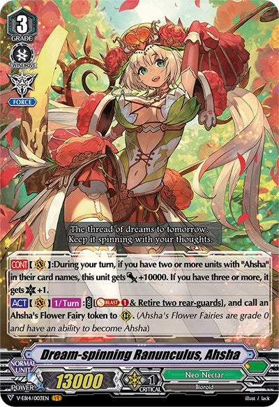 Dream-spinning Ranunculus Ahsha (14003) [V-EB14] - Cardfight Vanguard Single