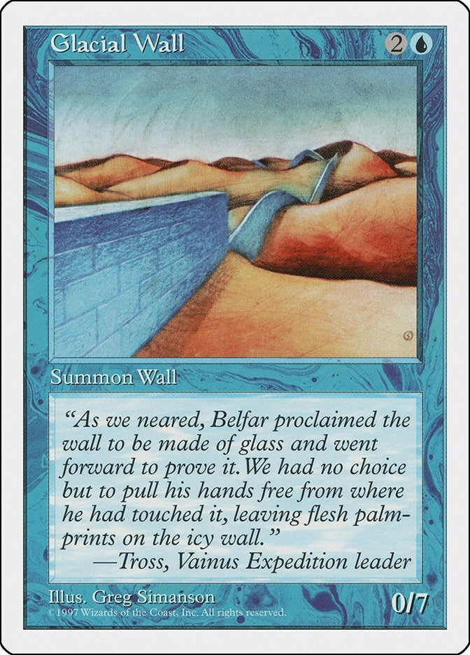 Glacial Wall [5ED] - MTG Single