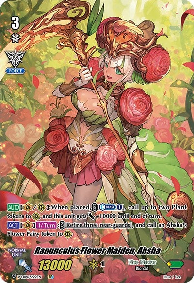 Ranunculus Flower Maiden Ahsha (SP) (1422) [V-EB14] - Cardfight Vanguard Single