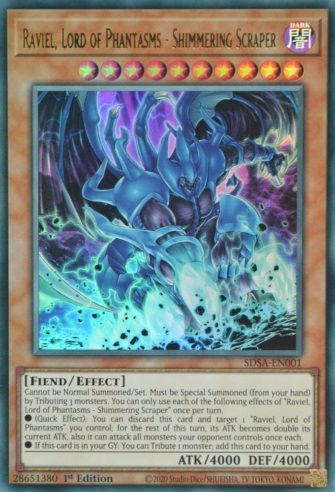 Raviel Lord of Phantasms - Shimmering Scraper (1) (SDSA) - YuGiOh Single