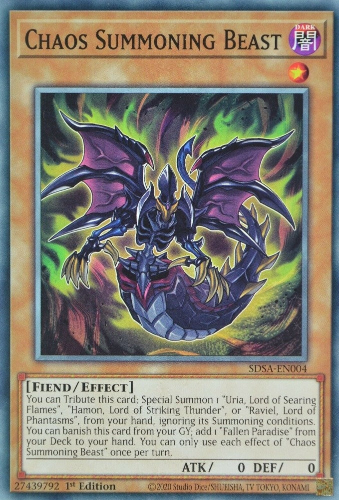 Chaos Summoning Beast (4) (SDSA) - YuGiOh Single