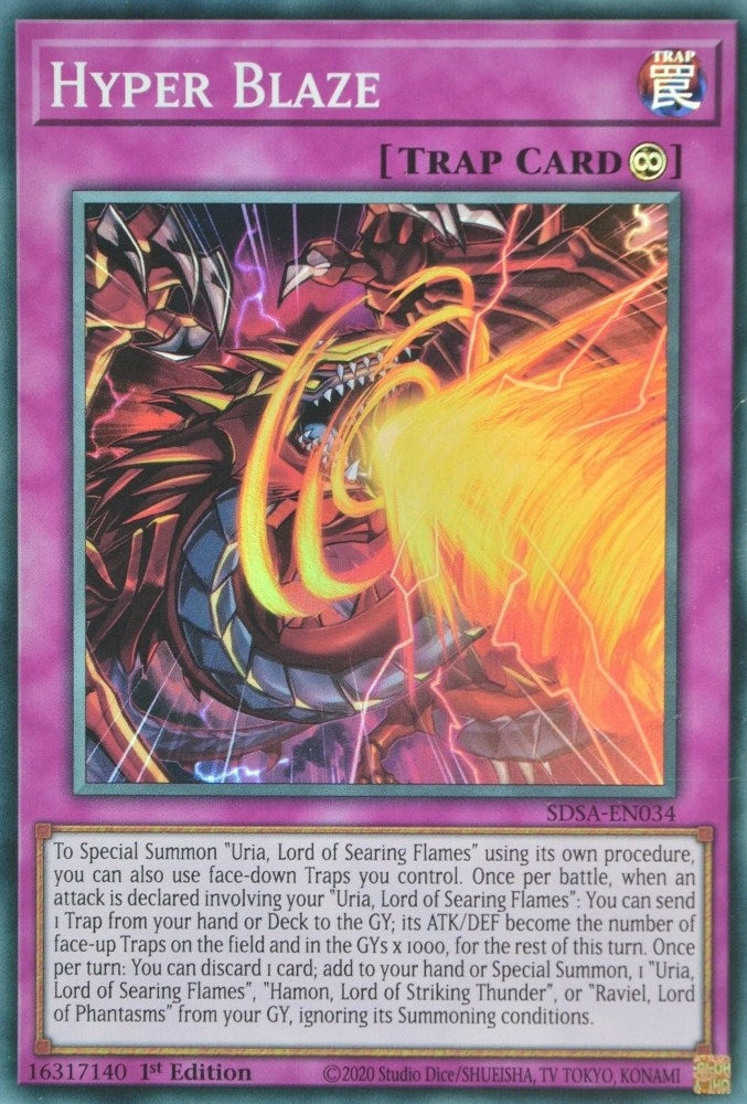 Hyper Blaze (34) (SDSA) - YuGiOh Single