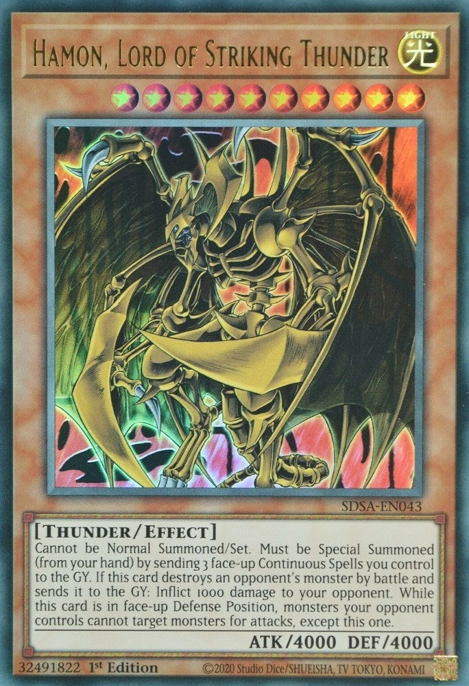 Hamon Lord of Striking Thunder (43) (SDSA) - YuGiOh Single