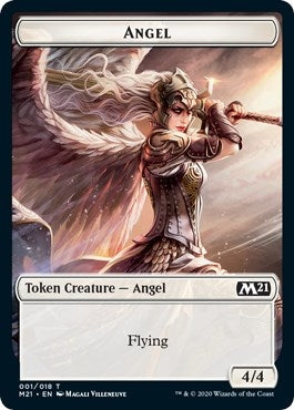 Angel // Cat (011) Double-sided Token (0) [M21] - MTG Single