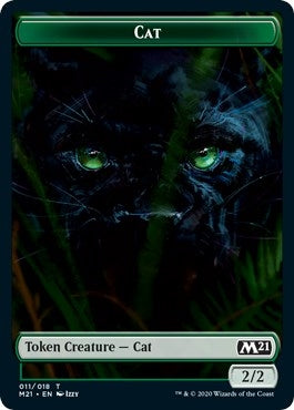 Cat (011) // Pirate Double-sided Token (0) [M21] - MTG Single