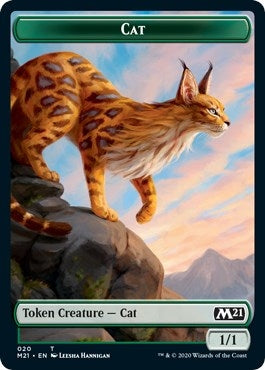 Cat (020) // Zombie Double-sided Token (0) [M21] - MTG Single