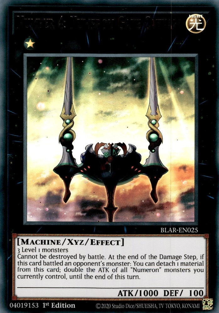 Number 4: Numeron Gate Catvari (25) (BLAR) - YuGiOh Single