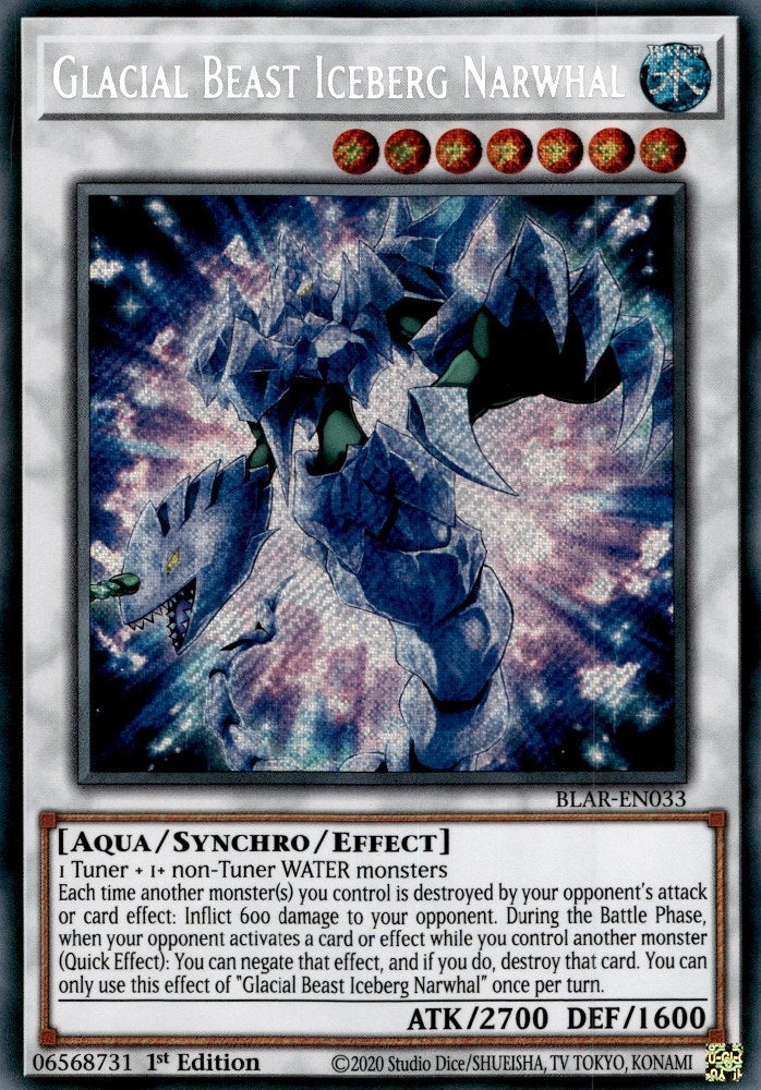Glacial Beast Iceberg Narwhal (33) (BLAR) - YuGiOh Single