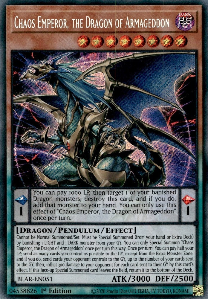 Chaos Emperor the Dragon of Armageddon (51) (BLAR) - YuGiOh Single