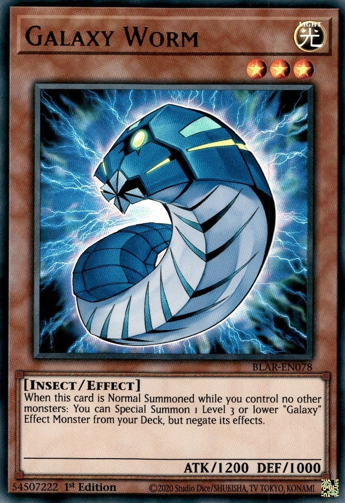 Galaxy Worm (78) (BLAR) - YuGiOh Single
