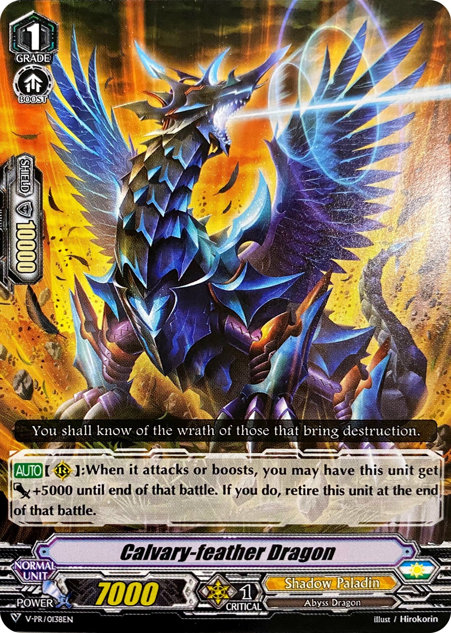 Calvary-feather Dragon (138) [VPR] - Cardfight Vanguard Single