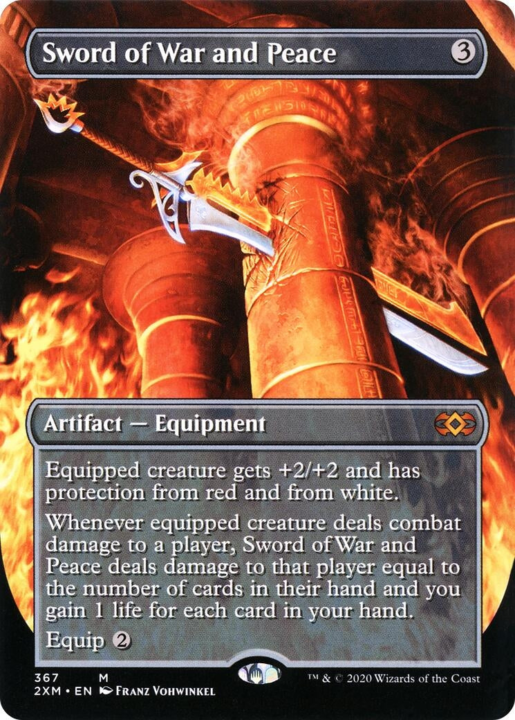 Sword of War and Peace (Borderless) (367) [2XM] - MTG Single
