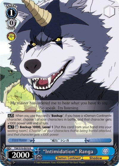 ’Intimidation’ Ranga (70070) [TSK/S70] - Weiss Schwarz Single