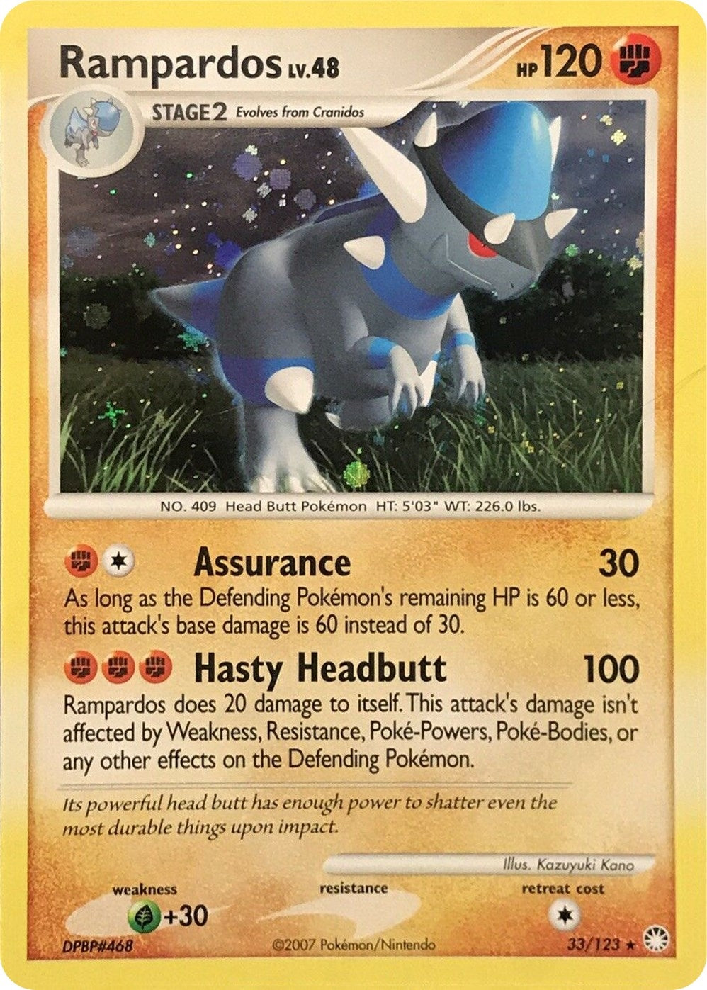 Image for Rampardos - 33/123 (Cosmos Holo) (033/123) (Deck Exclusives) - Pokemon
