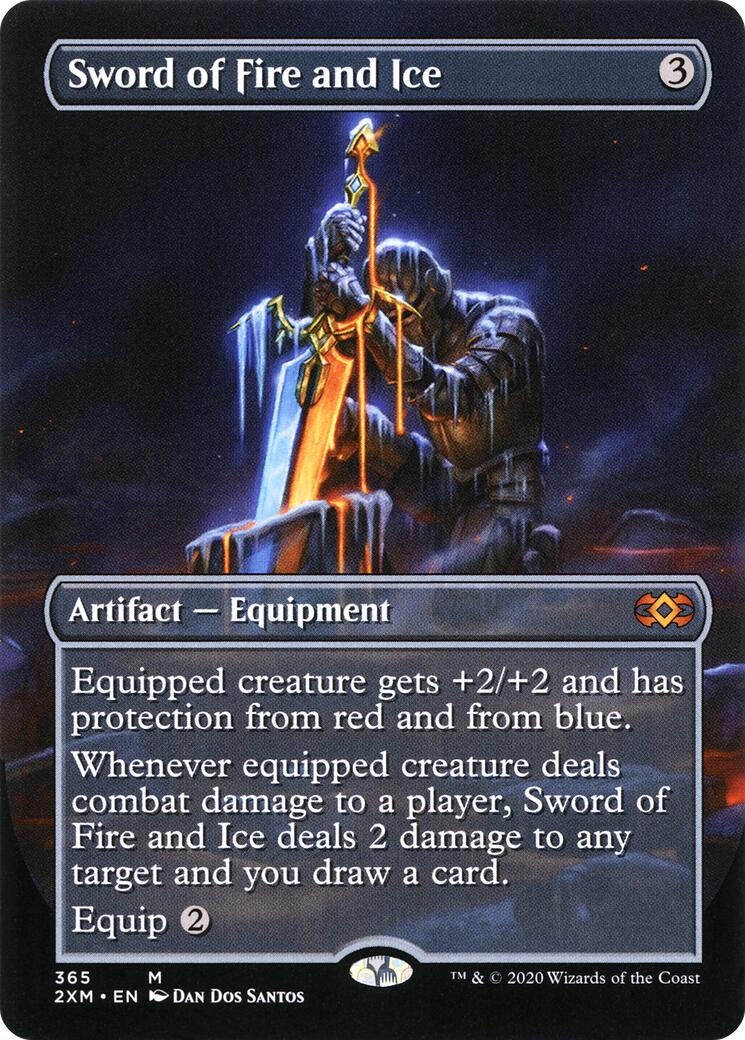 Sword of Fire and Ice (Borderless) (365) [2XM] - MTG Single