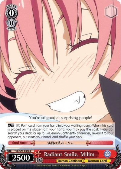 Radiant Smile Milim (70050) [TSK/S70] - Weiss Schwarz Single
