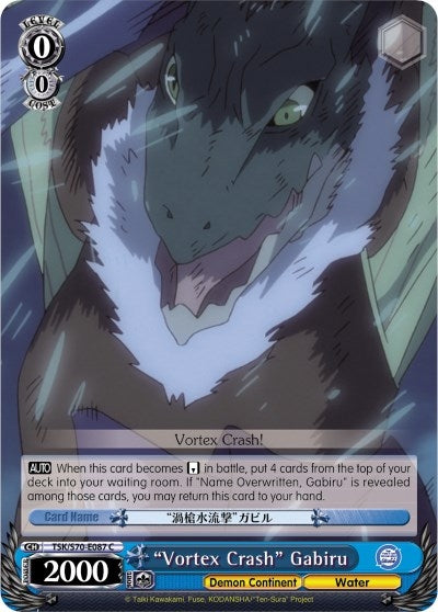 ’Vortex Crash’ Gabiru (70087) [TSK/S70] - Weiss Schwarz Single