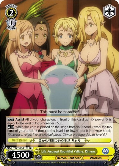 Life Amongst Bountiful Valleys Rimuru (70101) [TSK/S70] - Weiss Schwarz Single